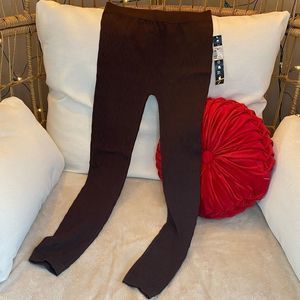 Eye Candy brown sweater knit leggings size XL